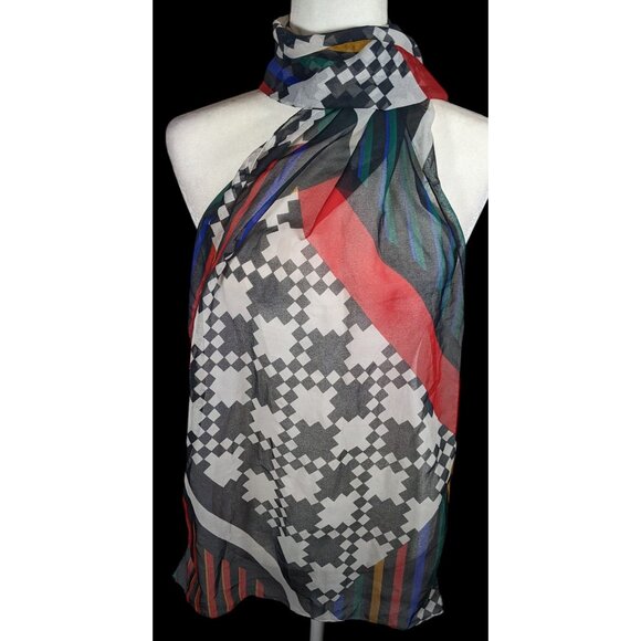 Vintage The Limited Rainbow Geometric Lightweight Scarf - Picture 1 of 10